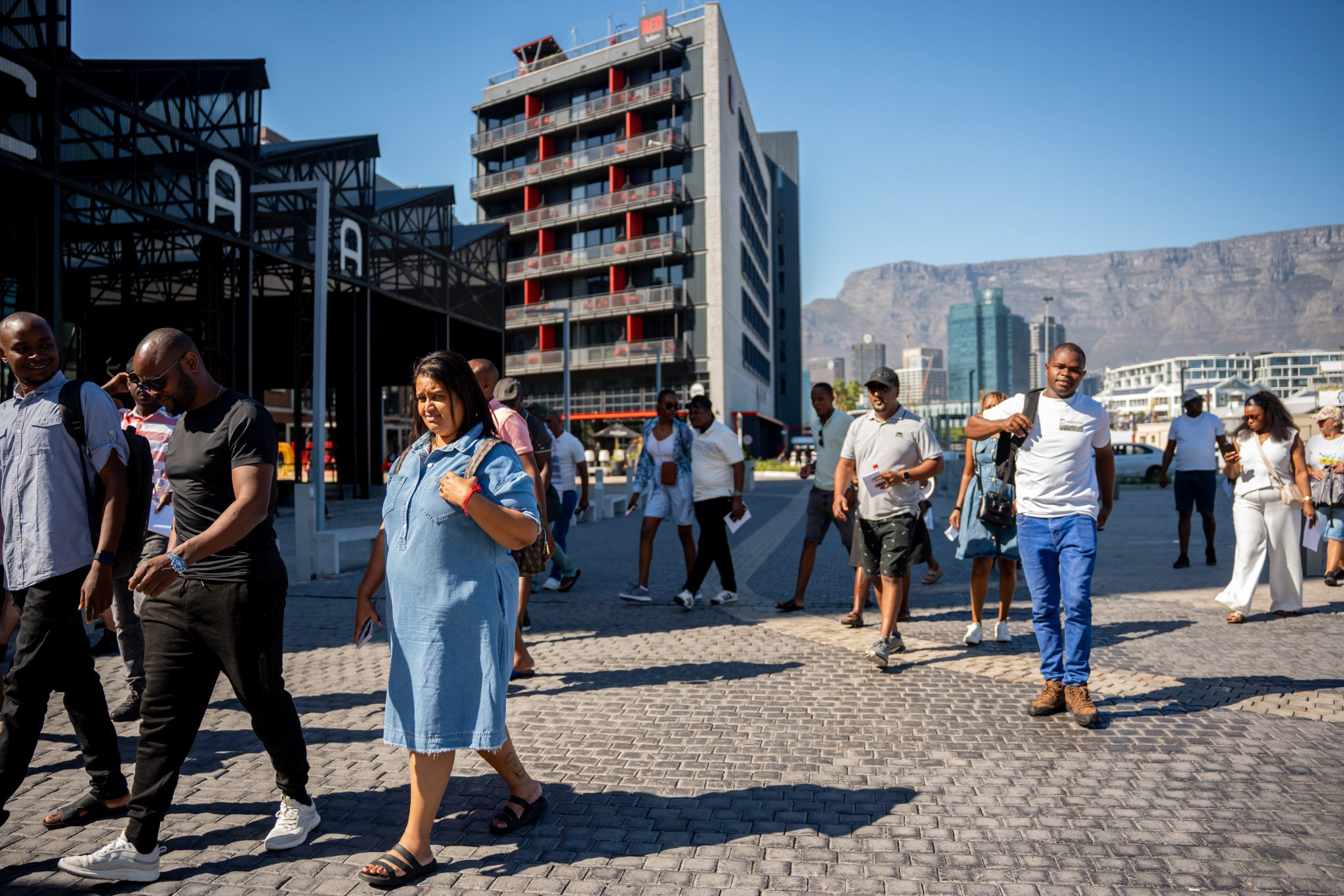 Outdoor corporate event in the city